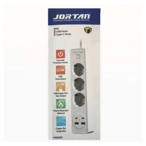Prelungitor JORTAN OG2203 cu 3 prize, 2 porturi USB si 2 Type C - Img 5