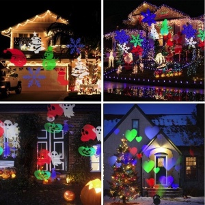 Proiector Led RGB 4 anotimpuri pentru exterior cu 12 diapozitive interschimbabile - Img 4