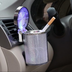 Scrumiera auto cu iluminare LED si capac inclus - Img 4