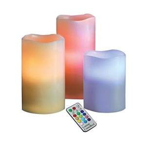 Set 3 lumanari ambientale RGB cu telecomanda diverse optiuni - Img 3