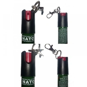 Set doua sprayuri paralizante NATO cu propulsie 20 ml de tip breloc - Img 3