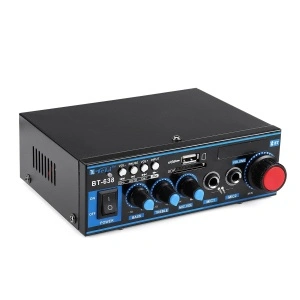 Statie amplificare audio cu Bluetooth BT-638, 2 x 30 W,16 Ohm, telecomanda - Img 4