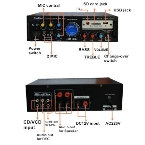 Statie amplificare Karaoke cu MP3 si Radio fm, AV-339FM,100 W RMS - Img 3