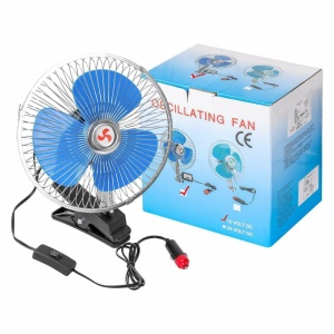 Ventilator auto 12 Volti oscilant cu suport metalic inclus, 8 inch - Img 6