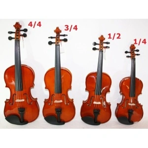 Vioara clasica din lemn pentru incepatori 1/4,toc inclus - Img 4
