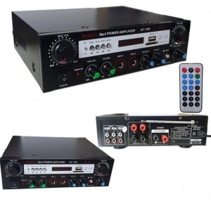 Amplificator audio tip statie BT-7388 cu Bluetooth, suport Card SD si port USB - Img 3