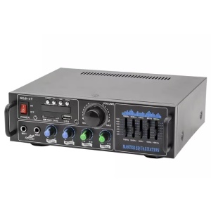 Amplificator Bluetooth digital tip Statie GLS-17,putere 2x60W cu functie Karaoke - Img 3