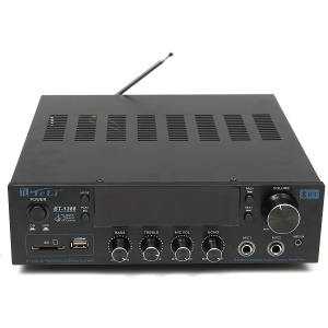 Amplificator profesional stereo BT-1388, 50W x 2 cu Bluetooth si telecomanda - Img 5