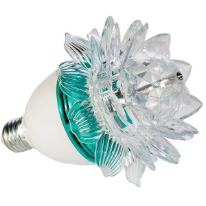 Bec rotativ multicolor de tip Floare de Lotus, disco Led-uri RGB - Img 3
