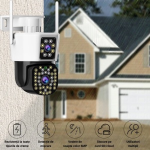 Camera de supraveghere JORTAN JT-8293QJ cu Wi-Fi si pe fir de retea - Img 5
