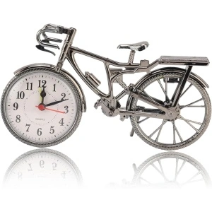 Ceas desteptator de masa Vintage Bike cu forma de bicicleta - Img 1