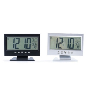 Ceas electronic digital cu senzor acustic DS-8082, alarma si termometru - Img 3