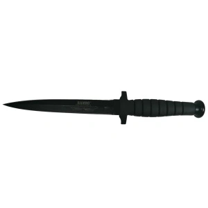 Cutit-Sting tip baioneta Rambo VI cu doua taisuri, maner cauciuc + teaca