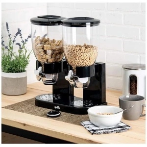 Dispenser de cereale dublu cu capacitate 4 Litri - cate 2L/dozator - Img 3