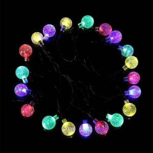 Ghirlanda luminoasa solara de craciun, cu 50 Globuri LED-uri multicolore - Img 5