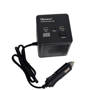 Invertor auto 150W 12/24V Olesson DC la 220V AC cu 2xUSB - Img 2