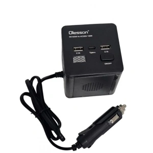 Invertor auto 150W 12/24V Olesson DC la 220V AC cu 2xUSB - Img 2