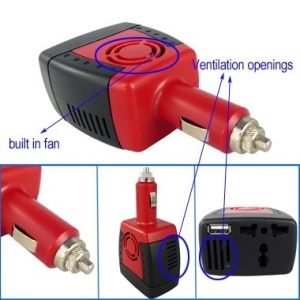 Invertor auto cu iesire USB, tensiune DC 12V la AC 220V si putere 150 Watt - Img 3