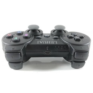 Joystick Gamepad Controller fara fir dublu Shock 3 Black Playstation 3 - Img 3