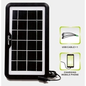 Kit panou solar cu slot USB GSM si 2 becuri lanterna LED incluse CL-08 - Img 5