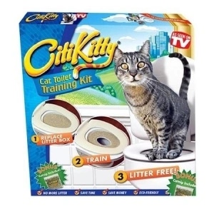 Kit pentru igiena si educarea pisicilor la toaleta Citi Kitty