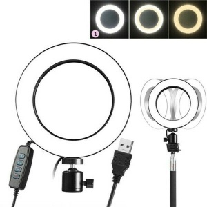 Lampa circulara de masa Ring Fill Light cu 3 tipuri iluminare si reglare intensitate - Img 2