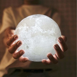 Lampa de veghe in forma de luna reincarcabila,Moon Lamp 3D - Img 5