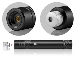 Laser pointer verde 100 mW cu incarcare prin USB si 5 capete 3D - Img 2