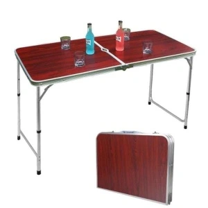 Masa pliabila din aluminiu cu 4 scaune pentru picnic 60 x 120 cm - Img 2