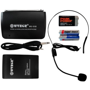 Microfon wireless lavaliera WG-101B, 30 m, LED