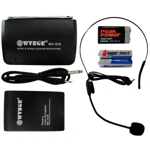 Microfon wireless lavaliera WG-101B, 30 m, LED