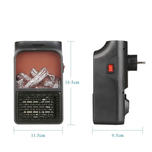 Mini aeroterma portabila 900 Watts, Flame Heater cu efect de Semineu - Img 5