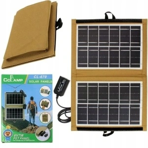 Panou solar pliabil dublu CcLamp CL-670 cu incarcare USB, 7,2W - Img 2