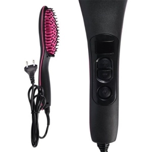 Perie ceramica de indreptat parul Simply Straight LCD cu tepi ionici 3D - Img 2