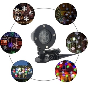 Proiector fulgi de zapada colorati cu LED RGB pentru exterior - Img 6