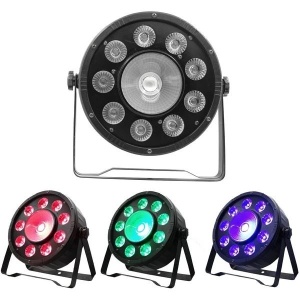 Proiector lumini Par Led RGB 9 leduri x3W + 1 led x20W, culori statice disco - Img 1
