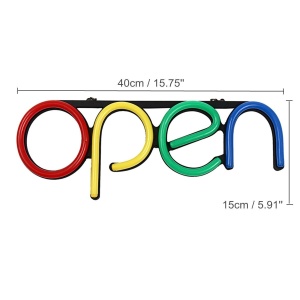 Reclama luminoasa LED neon cu mesaj Open - Img 3
