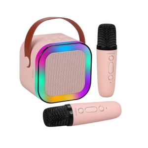 Set 2 microfoane pentru Karaoke cu boxa portabila K12 - Img 5