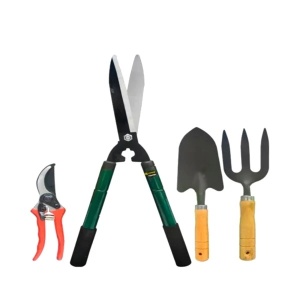 Set 4 unelte pentru gradinarit cu maner din lemn - Img 4