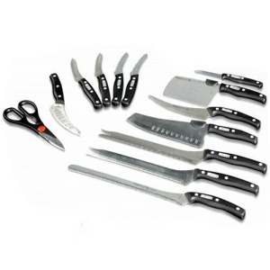 Set de 13 cutite pentru bucatarie Miracle Blade World Class din otel inoxidabil - Img 4