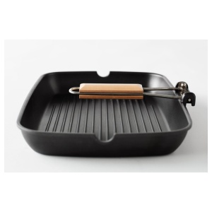 Tigaie aluminiu cu capac de tip grill teflonat, Grunberg HXG20LD - Img 3