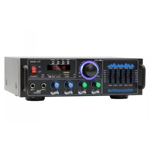 Amplificator Bluetooth digital tip Statie GLS-17,putere 2x60W cu functie Karaoke - Img 4