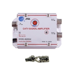 Amplificator de semnal TV cu 2 iesiri JMA,semnal CATV - Img 2