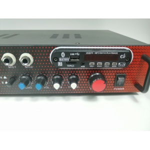 Amplificator digital tip statie AV-306, 2x50 W cu Bluetooth si telecomanda - Img 3