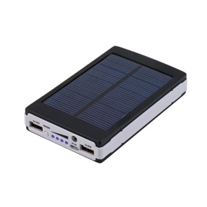 Baterie externa 20.000 mAh cu incarcare solara si lanterna de 12 LED - Img 1