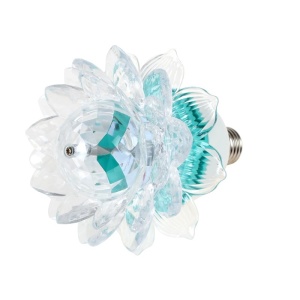 Bec rotativ multicolor de tip Floare de Lotus, disco Led-uri RGB - Img 4
