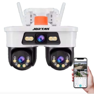 Camera de supraveghere tripla JORTAN 8 cu Wi-Fi si pe cablu retea RJ45 - Img 3