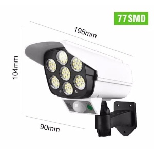 Camera falsa cu panou solar si senzor de miscare, 77 Led-uri SMD - Img 5
