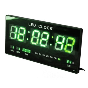 Ceas digital de perete cu display mare si afisaj Verde - Img 2