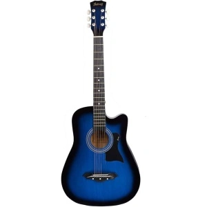 Chitara clasica din lemn 95 cm, Cutaway Country Blue, Deluxe Edition - Img 3